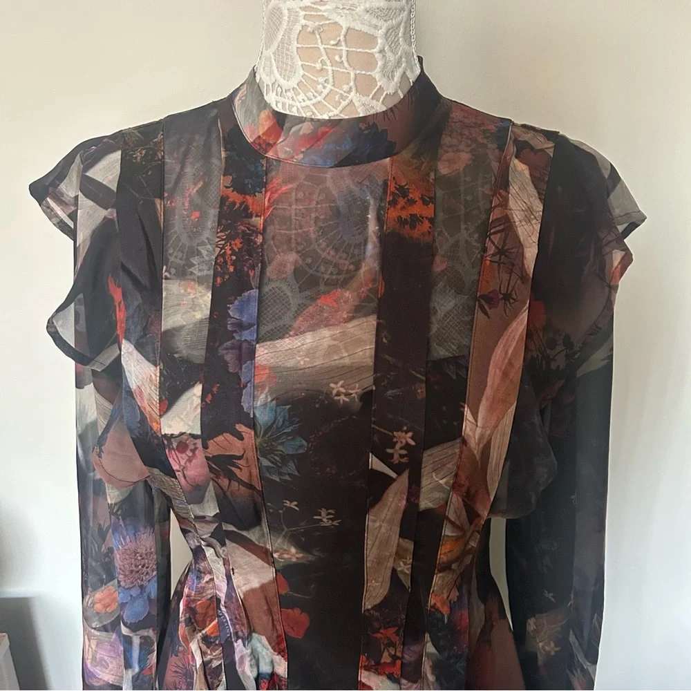 ALLSAINTS - Fleur Tippi Mini Dress - Picture 3 of 15